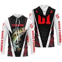 Load image into Gallery viewer, Personalized Bass Fishing Sport Jerseys, Bass Fishing Long Sleeve Tournament Shirts | Red Camo IPHW4576