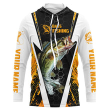 Load image into Gallery viewer, Personalized Bass Fishing Sport Jerseys, Bass Fishing Long Sleeve Tournament Shirts | Yellow Camo IPHW4406