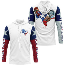 Load image into Gallery viewer, Custom Texas Slam Long Sleeve Fishing Shirts, Texas Trio Redfish, Trout, Flounder Fishing Shirts IPHW7068