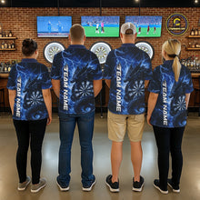 Load image into Gallery viewer, Custom Blue Thunder Lightning Dragon Dart Jerseys, Multi Styles Dart Team Shirts For Men, Women And Kid IPHW10396
