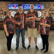 Load image into Gallery viewer, Custom Red Thunder Lightning Dragon Dart Jerseys, Multi Styles Dart Team Shirts For Men, Women And Kid IPHW10397