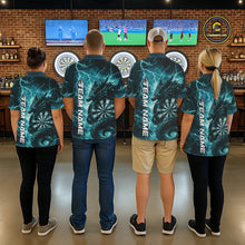 Load image into Gallery viewer, Custom Turquoise Blue Thunder Lightning Dragon Dart Jerseys, Multi Styles Dart Shirts For Men, Women And Kid IPHW10398