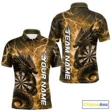 Load image into Gallery viewer, Custom Yellow Thunder Lightning Dragon Dart Jerseys, Multi Styles Dart Team Shirts For Men, Women And Kid IPHW10400