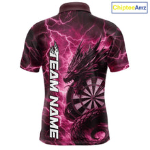 Load image into Gallery viewer, Custom Pink Thunder Lightning Dragon Dart Jerseys, Multi Styles Dart Team Shirts For Men, Women And Kid IPHW10401