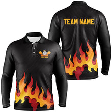 Load image into Gallery viewer, Custom Flame Pickleball Polo Shirts, Mens Pickleball Clothing IPHW6881