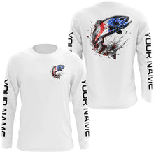 Load image into Gallery viewer, Custom Patriotic American Flag Trout Fishing Shirts, Trout Fishing Tournament Jerseys IPHW6902