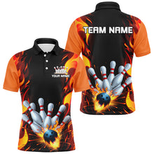 Load image into Gallery viewer, Personalized Flame Bowling Shirts For Men And Wmen, Multi-Color Team Bowling Jerseys Bowling Outfit IPHW6592