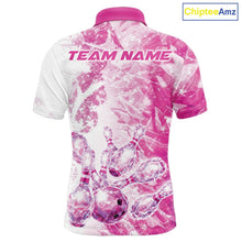 Load image into Gallery viewer, Custom Pink Ice Crystal Bowling Team Jerseys For Men, Women And Kid, Bowling Tournament Shirts Multi Styles IPHW10423
