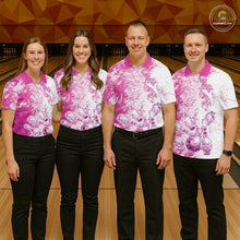 Load image into Gallery viewer, Custom Pink Ice Crystal Bowling Team Jerseys For Men, Women And Kid, Bowling Tournament Shirts Multi Styles IPHW10423