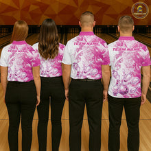 Load image into Gallery viewer, Custom Pink Ice Crystal Bowling Team Jerseys For Men, Women And Kid, Bowling Tournament Shirts Multi Styles IPHW10423