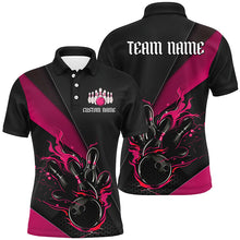 Load image into Gallery viewer, Multi Colors And Styles Custom Name Fire Flame Bowling Team Shirts For Men, Women And Kids IPHW6185