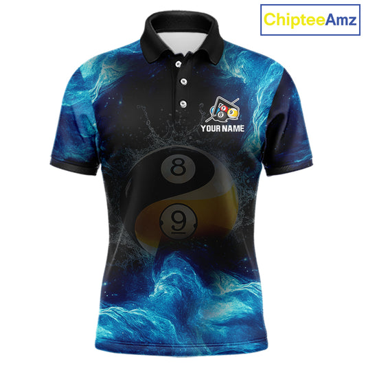 Polo shirt with 8 ball design and 'ChipteeAmz' branding