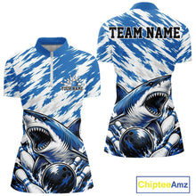 Load image into Gallery viewer, Shirt with shark design and 'Team Name' text, featuring Chiptee Amz branding.