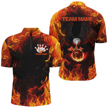 Load image into Gallery viewer, Flame Eagle Bowling Team Shirts For Men, Fire Custom Bowling Uniforms Outfit Bowling IPHW7116