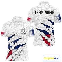 Load image into Gallery viewer, Custom Texas Flag Bowling Team Polo Shirts For Men, Texas Bowling League Shirt IPHW9834