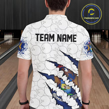 Load image into Gallery viewer, Custom Michigan Flag Bowling Team Polo Shirts For Men, Michigan Bowling League Shirt IPHW9837