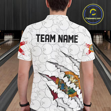 Load image into Gallery viewer, Custom Florida Flag Bowling Team Polo Shirts For Men, Florida Bowling League Shirt IPHW9838