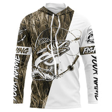 Load image into Gallery viewer, Walleye Fishing Grass Camo Custom Long Sleeve Fishing Shirts, Walleye Tournament Fishing Jerseys IPHW5775