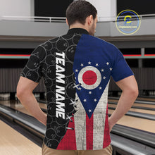 Load image into Gallery viewer, Ohio Flag Custom Bowling Team Shirts For Men, Patriotic Bowling League Shirt IPHW10720