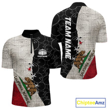 Load image into Gallery viewer, California Flag Custom Bowling Team Shirts For Men, Patriotic Bowling League Shirt IPHW10721
