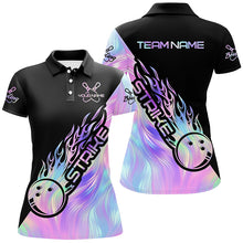 Load image into Gallery viewer, Strike Bowling Polo Shirts For Women, Custom Bowling Team Shirts Bowler Outfit IPHW5242