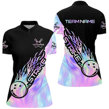 Load image into Gallery viewer, Strike Bowling Polo Shirts For Women, Custom Bowling Team Shirts Bowler Outfit IPHW5242