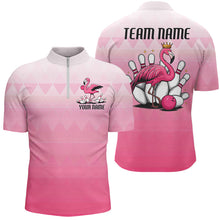 Load image into Gallery viewer, Custom Funny Flamingo Bowling Shirts For Men, Cute Bowling Team Shirt Bowling Tournament IPHW7730