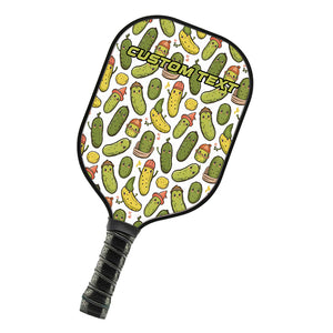 Cute Pickles Cucumbers Custom Cute Pickleball Paddle, Funny Pickleball Paddles For Men And Women IPHW7493