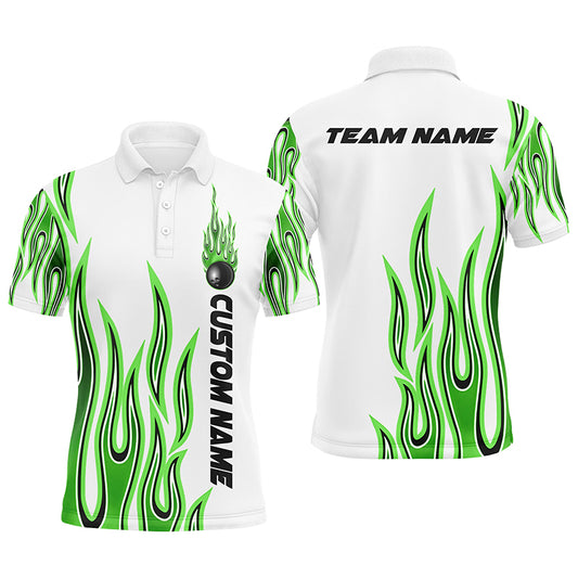 Personalized Flame Bowling Shirts For Men And Women, Bowling Ball Custom Bowling Team Shirt IPHW4983