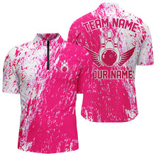 Load image into Gallery viewer, Personalized Bowling Shirts For Men And Women, Team Bowling Jerseys Bowling Pin |Pink IPHW4999