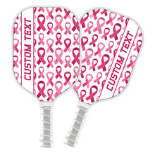 Load image into Gallery viewer, Pink Ribbon Pattern Custom Pickleball Paddle, Breast Cancer Awareness Pickleball Paddles IPHW7504