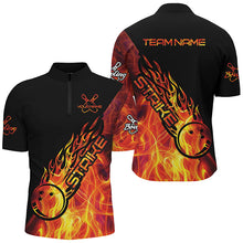 Load image into Gallery viewer, Custom Flame Bowling Shirts For Men, Bowling Team Shirts Bowling Strike IPHW7154