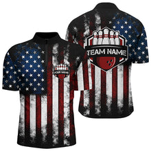 Load image into Gallery viewer, American Flag Bowling Shirt For Men, Custom Bowling Jersey For Team Patriots Bowlers Shirt IPHW5140