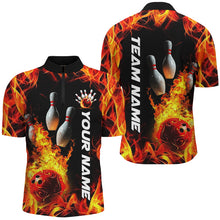 Load image into Gallery viewer, Custom Flame Bowling Shirts For Men, Bowling Team Shirt Bowlers Outfits IPHW7516