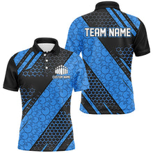 Load image into Gallery viewer, Bowling Ball Pattern Custom Bowling Team Jerseys, Bowlers Shirts For Men And Women | Blue IPHW6474