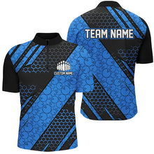 Load image into Gallery viewer, Bowling Ball Pattern Custom Bowling Team Jerseys, Bowlers Shirts For Men And Women | Blue IPHW6474