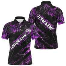 Load image into Gallery viewer, Purple Thunder Lightning Custom Bowling Team Shirts For Men And Women, Bowling Gift Bowler Outfit IPHW6480