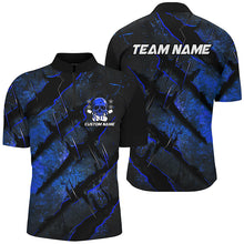 Load image into Gallery viewer, Blue Claw Customize Team Bowling Shirts, Skull Bowling Jerseys For Men And Women IPHW6483