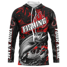 Load image into Gallery viewer, Rainbow Trout Fishing Custom Long Sleeve Shirts, Fly Fishing Trout Fishing Jerseys | Red Camo IPHW6659