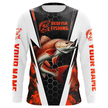 Load image into Gallery viewer, Custom Redfish Fishing Jerseys, Redfish Fishing Long Sleeve Fishing Tournament Shirts | Orange Camo IPHW6505