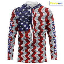 Load image into Gallery viewer, Personalized American Flag Long Sleeve Fishing Shirts Uv Protection, Patriotic Fishing Apparel IPHW6837