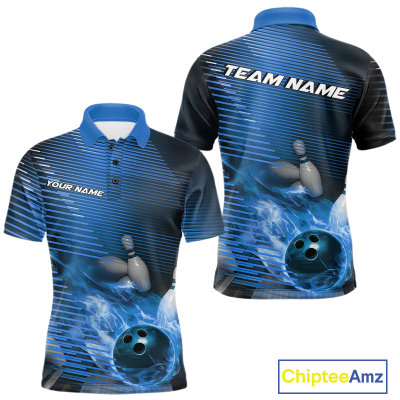 Custom Multi-Color Flame Bowling Tournament Shirts For Men, Women And Kid, Fire Bowling Jerseys IPHW9379