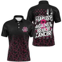 Load image into Gallery viewer, Fearless Against Breast Cancer Custom Bowling Shirts, Breast Cancer Awareness Jerseys For Team IPHW7010