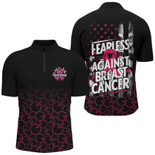 Load image into Gallery viewer, Fearless Against Breast Cancer Custom Bowling Shirts, Breast Cancer Awareness Jerseys For Team IPHW7010