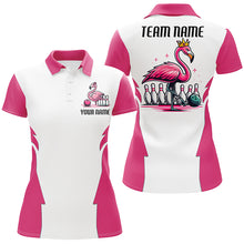 Load image into Gallery viewer, Pink Flamingo Custom Bowling Tournament Team Shirts For Women, Bowling Team Jerseys IPHW6681