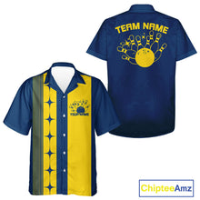 Load image into Gallery viewer, Custom Vintage Bowling Hawaiian Shirt For Men And Women, Bowling Team Button Up Shirt IPHW10062