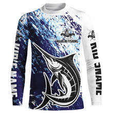 Load image into Gallery viewer, Marlin Fishing Custom Long Sleeve Performance Fishing Shirts, Marlin Saltwater Fishing Jerseys IPHW5812