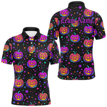 Load image into Gallery viewer, Colorful Pumpkins Custom Halloween Bowling Shirts For Men, Halloween Team Outfits Bowling Gift IPHW7602