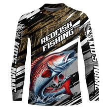 Load image into Gallery viewer, Personalized Redfish Fishing Long Sleeve Performance Shirts, Redfish Fishing Camo Jerseys IPHW6234