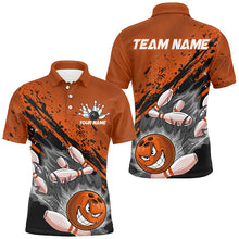 Load image into Gallery viewer, Black And Blue Custom Funny Bowling Shirt For Men, Bowling Team Uniform Bowlers Outfits IPHW7623